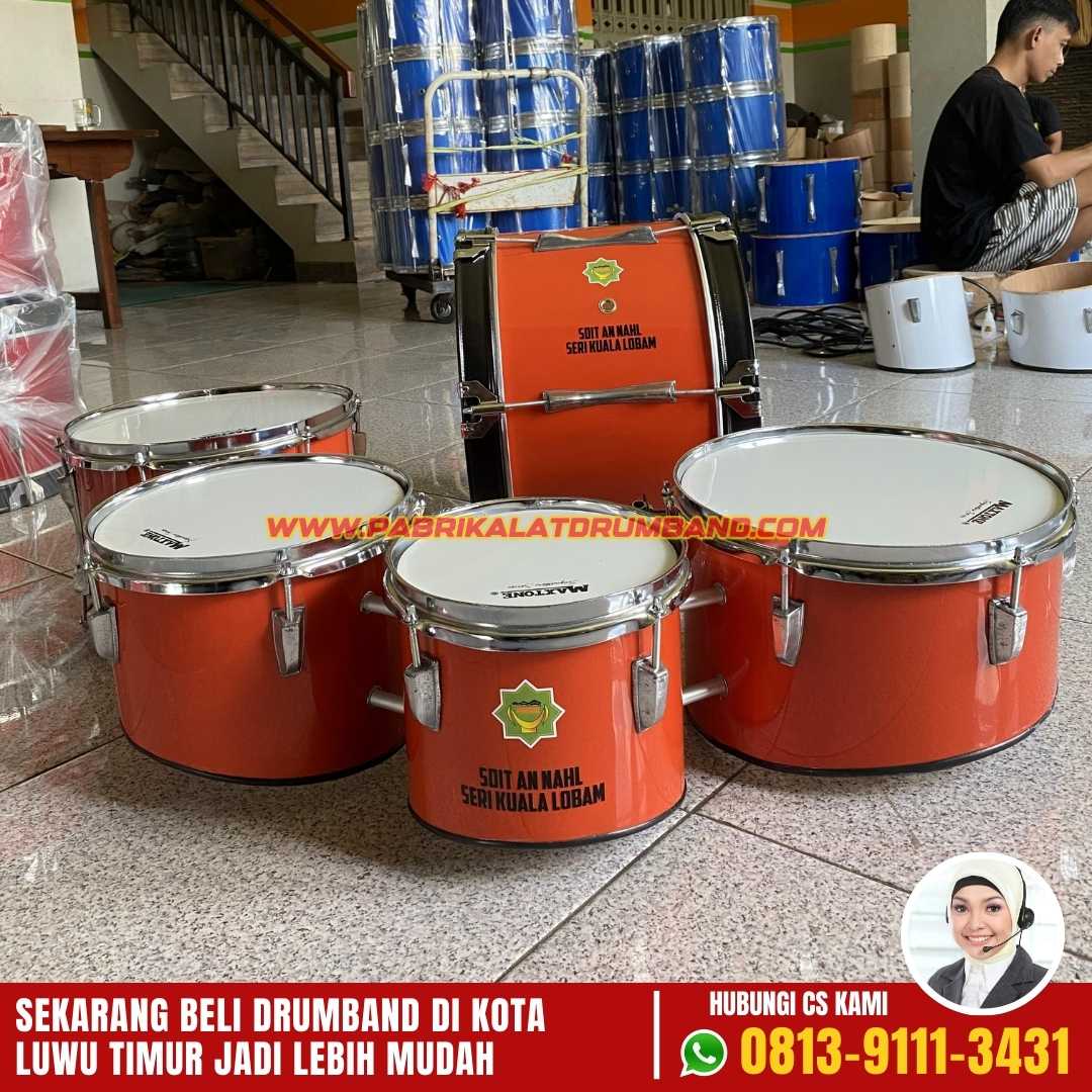 Jual Drumband Anak SD Lengkap dengan Stiker Logo Sekolah di Luwu Timur